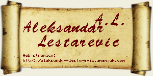 Aleksandar Leštarević vizit kartica
